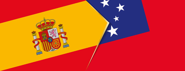 Spain and Samoa flags, two vector flags.