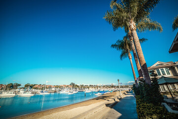 Balboa island seafront on a clear day