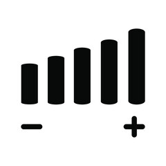 Isolated volume icon on a white background. Speaker volume mark icon. Simple sign audio volume vector icon. eps 10