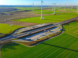 German Autobahn A44 between City Kassel and Dortmund