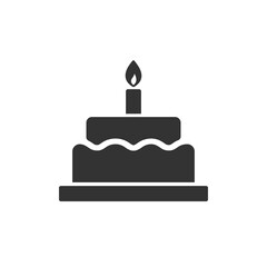 birthday cake with candle vector images