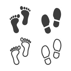 footprints icons vector images
