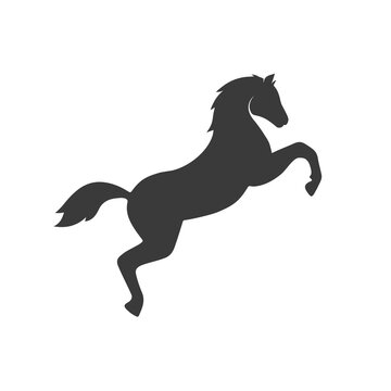 jumping horse icon vector images