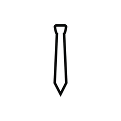 Tie Icon in trendy flat style isolated on white background. Necktie symbol web site design,Vector illustration, EPS  10.