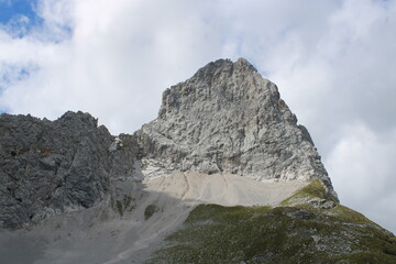A typical mountain view in the Austrian Alps in summer