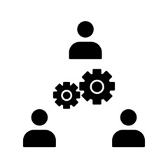 Teamwork management icon. business elements icon on white background. vector illustration on white background