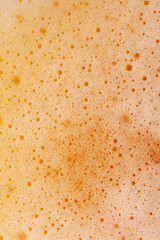 Close-up of foam in beer as abstract background.