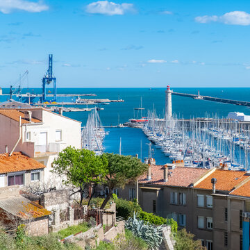 Sète in France, aerial panorama