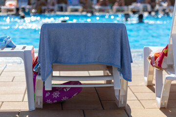 Towel on a sun lounger