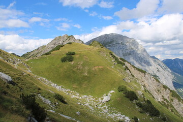 A typical mountain view in the Austrian Alps in summer