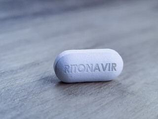 Obraz na płótnie Canvas Ritonavir Drug Tablet