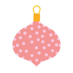 merry christmas, dotted ball decoration celebration, isolated design