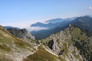Fototapeta na wymiar A typical mountain view in the Austrian Alps in summer
