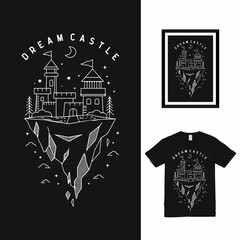 Dream Castle High Line Art T shirt Design