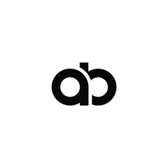 Fototapeta na wymiar logo initial AB vector design minimalist creative letter