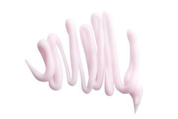 Pink Cosmetic cream in abstract shape on background