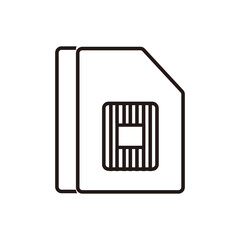 Dual sim card icon. Double Sim Card Icon Vector. Dual sim card symbol on white background