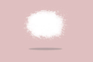 cloud floating on pink background. minimal creative idea concept