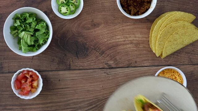 Serving Beef Tacos