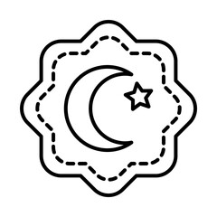 icon of seal with turkey flag design, line style