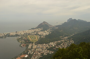 The beautiful Sugar Loaf Mountain and scenery around Rio de Janeiro in Brazil