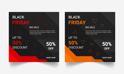Black Friday Social Media Post Design and Template.