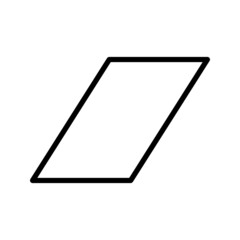 parallelogram shape illustration vector graphic. basic shape perfect for preschool learning for children and good for mathematics