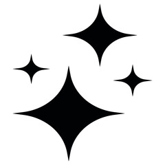 Shine icon, Clean star icon on white background