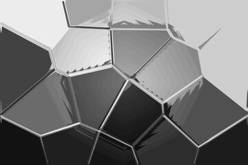 metallic grey abstract background with geometric pattern. hi tech concept