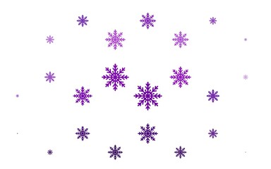 Light Purple vector cover with beautiful snowflakes.