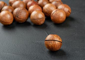 Scattered macadamia nuts