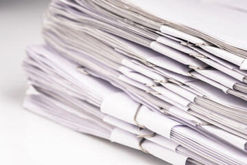 Closeup Category Paperwork on the Desk