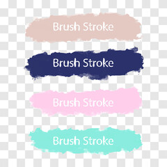 Set of pastel colorful watercolor brush isolate on white, vector.