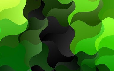 Light Green vector template with bent lines.