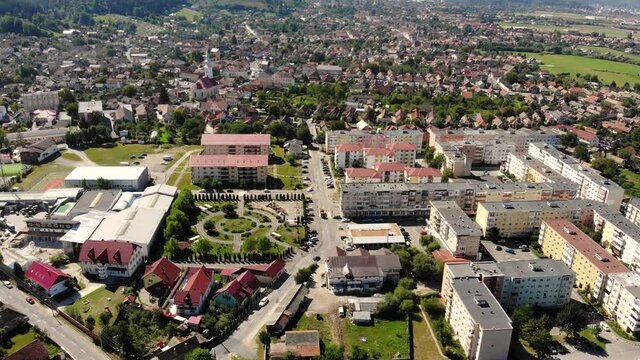 Aerial view of Stefan cel Mare, Sacele on a sunny day