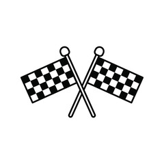 Start icon. Race flag icon. Competition sport flag line vector icon. Racing flag. Start finish. vector illustration