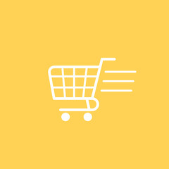 Cart symbol vector. Shopping logo design.
