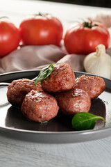 Close-Up Of Spanish Meatball Stew