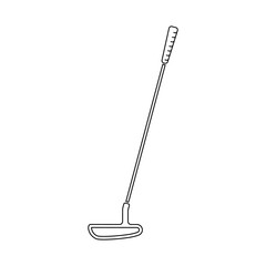 Golf club putter in vector