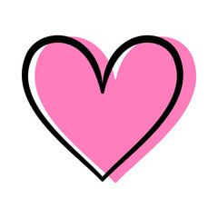 Love heart shape in vector