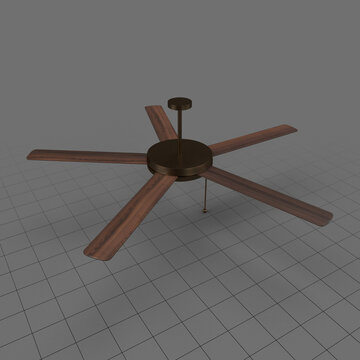 Wooden ceiling fan