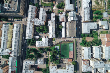 Aerial Townscape of Saint Petersburg City. Petrogradsky District