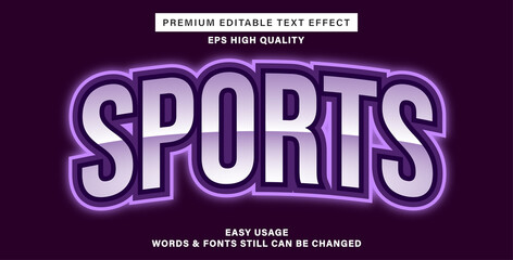 Text effect style sports