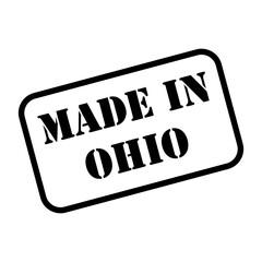 Made in Ohio state sign in rubber stamp style vector