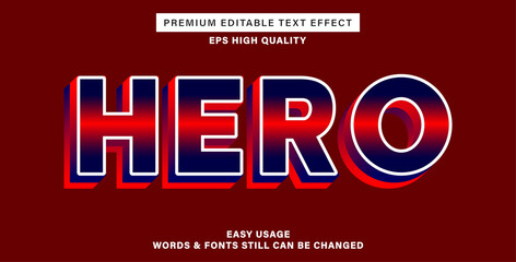 Text effect style hero