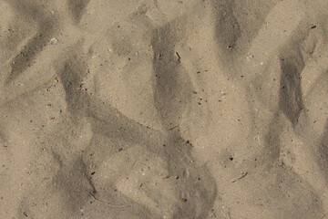 Uneven texture of a sandy beach
