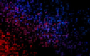 Dark Blue, Red vector pattern in square style.