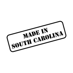 Made in South Carolina state sign in rubber stamp style vector