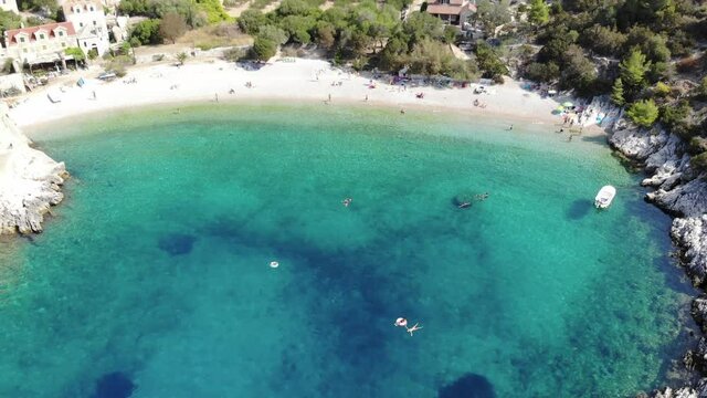 Aerial drone 4K cinematic shot of Dubovica, Hvar, Croatia 7