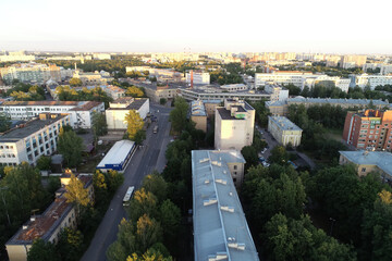 Aerial Townscape of Saint Petersburg City. Kalininsky District